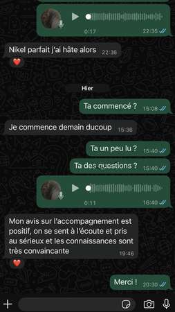 Témoignage WhatsApp