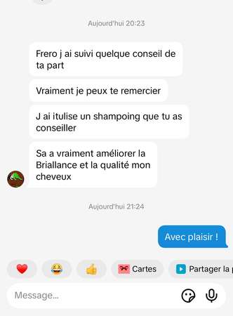 Témoignage message